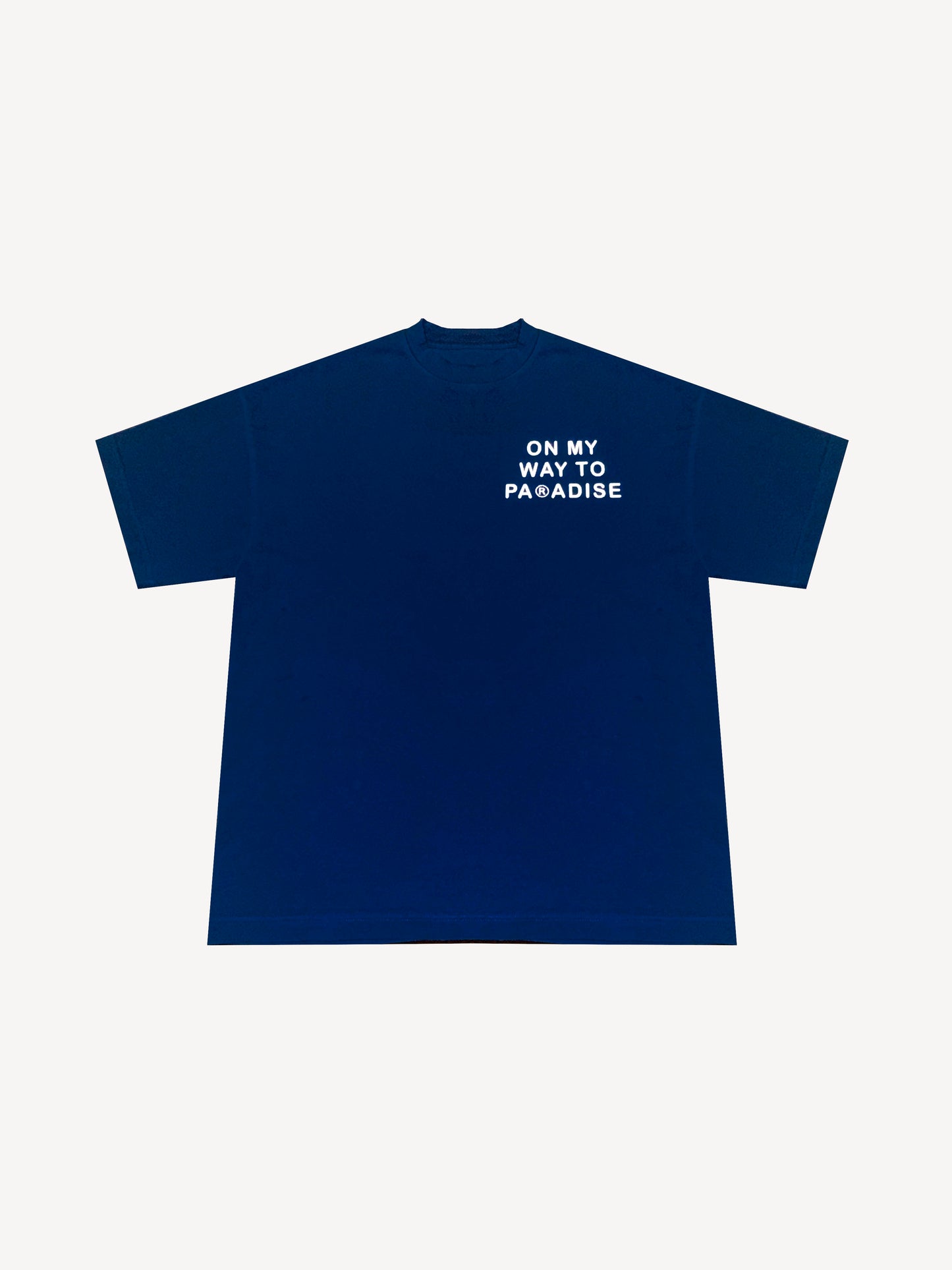 "On My Way To Paradise" - Navy Oversized Tee